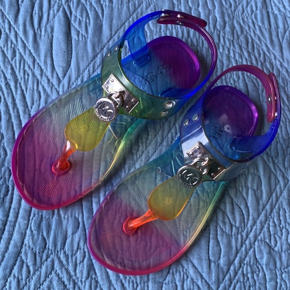 Michael Kors Little Girl's‎ Rainbow Jelly Sandals Size - Picture 2 of 9